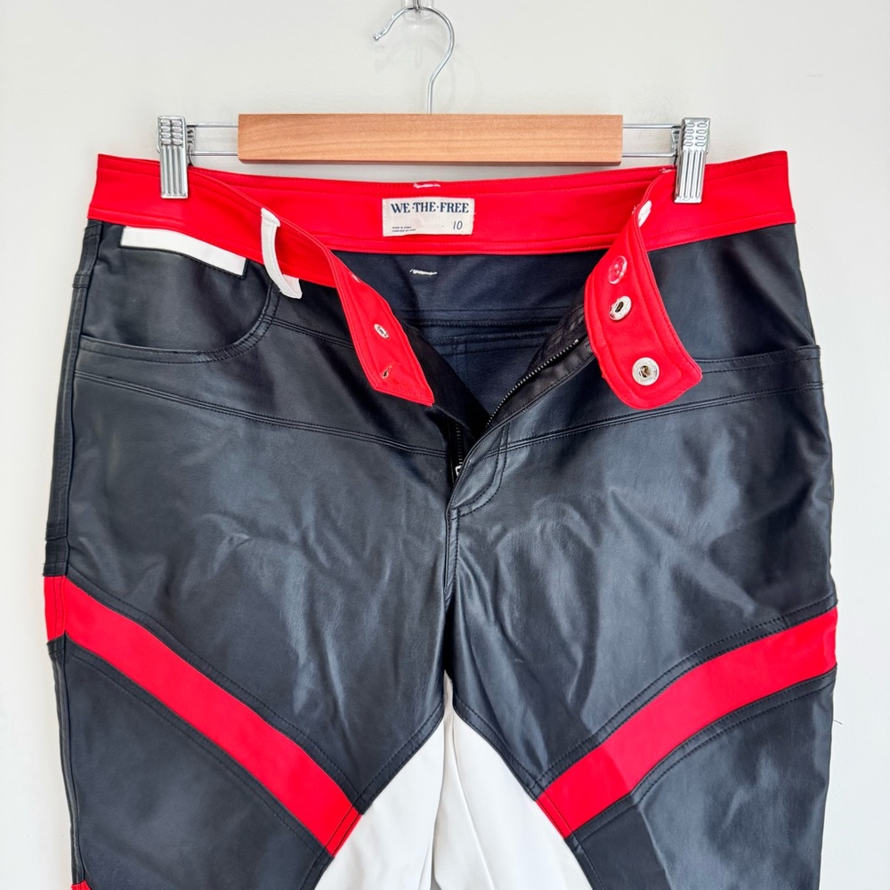 WE THE FREE COLOR BLOCK VEGAN PANTS - SIZE 10 - Picture 8 of 9